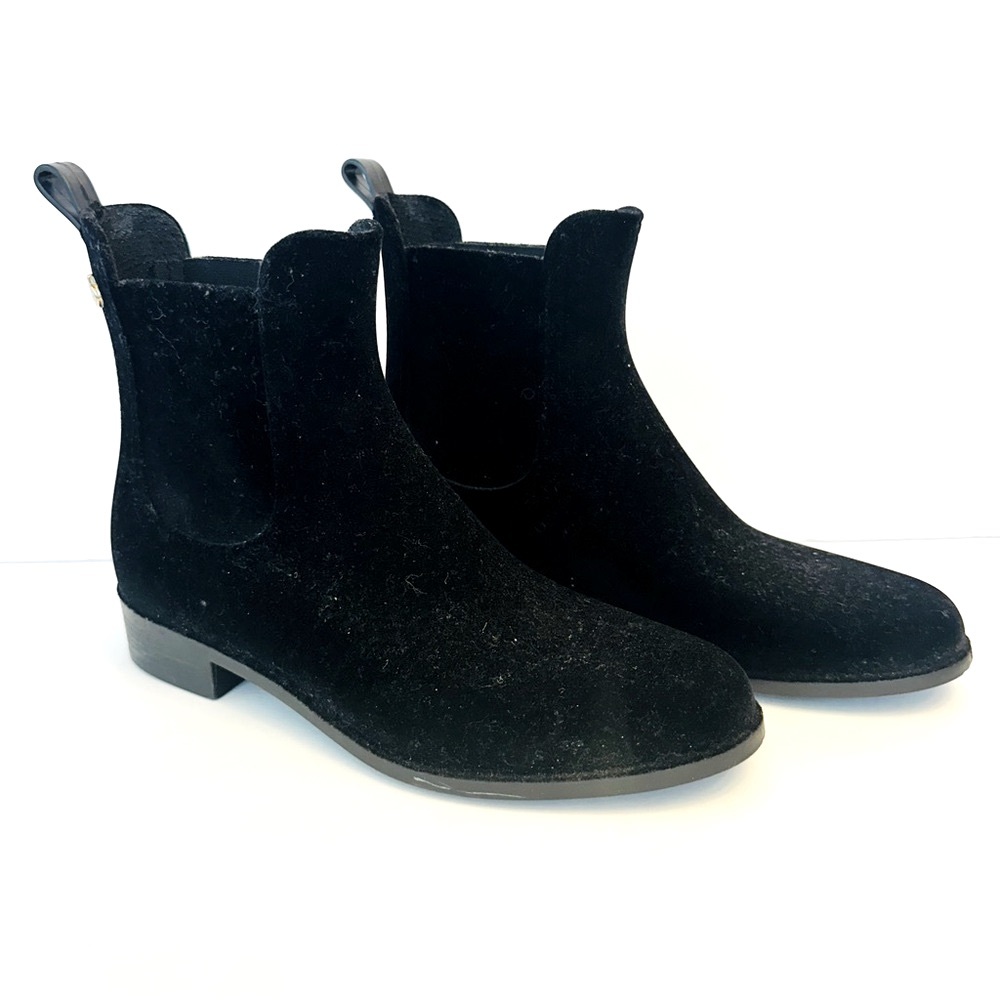 Lemon Jelly Velvet black Chelsea waterproof boots, size 38 - Picture 2 of 10
